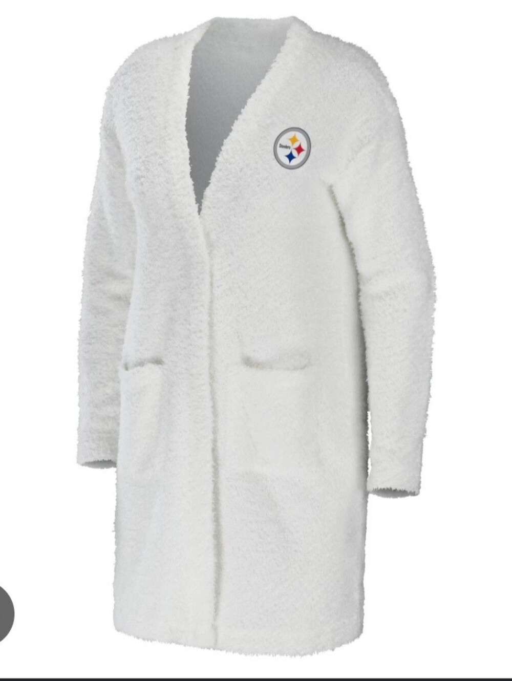 Pittsburgh Steelers Cream Cozy Lounge Cardigan